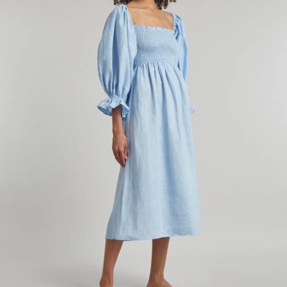 Beautiful cotton baby blue dress.